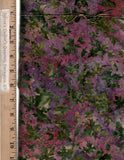 Batik small green leaf on purples Flowering Plants
