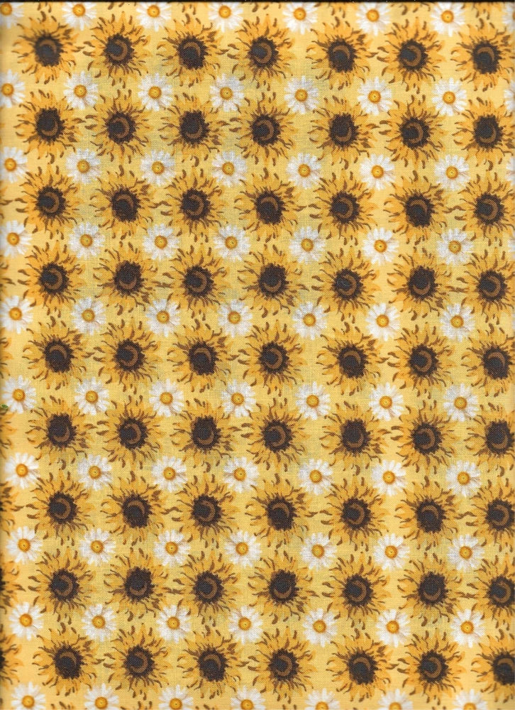 100% cotton floral fabric "Sunflower Sunshine" by Springs Creative Flowering Plants