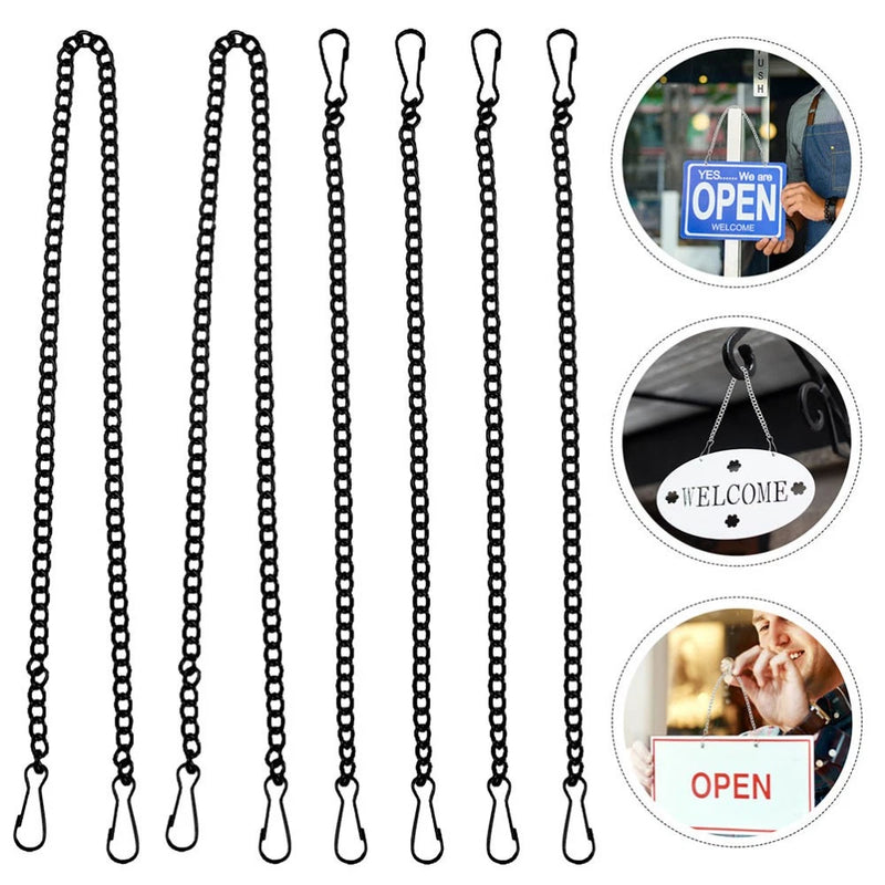 8 Pcs Garden Metal Chains Wall Hanging Decoration Planter for Plants Garden Plants
