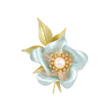 Enamel Peony Flower Brooch for Women Pearl Peony Flower Brooch Pin Peony Brooch Peony