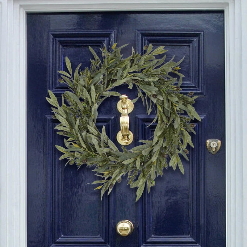 Artificial Olive Wreath Olive Branch Ornament Spring Summer Wreath for Office Green Plant