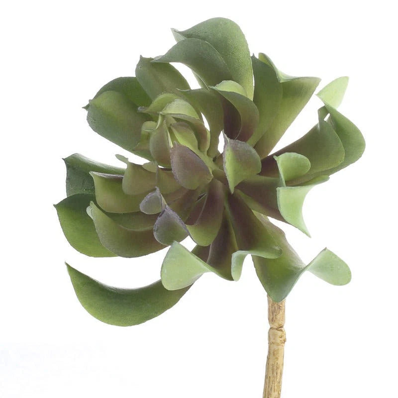Set of 2 Artificial Indoor/Outdoor Succulent 6-1/2" Picks Green Plant