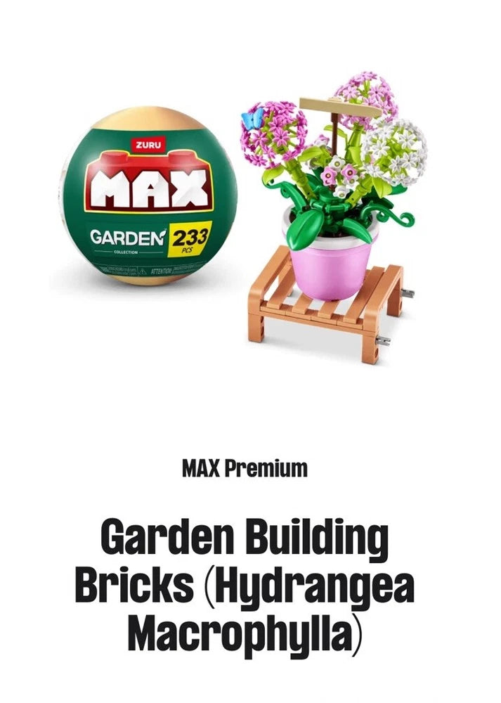 ZURU MAX Bricks GARDEN Potted Flowers Collection 233 Pcs ~ HYDRANGEA Hydrangea