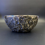 Mudpie Hydrangea Metal Dip Bowl Embossed Floral Detail Cast Aluminum Decorative Hydrangea
