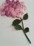 Rose Hydrangea branch with leaves Handmade Embroidered Patch Hydrangea