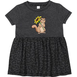 Inktastic Cute Chipmunk With Sunflower Infant Dress Animals Animal Flower Nature Sunflower