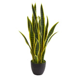 Nearly Natural Artificial Plant Indoor Sansevieria Snake Indoor (26"H x 8"W) Green Plant