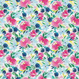 Clothworks Emily Simplified Happy Floral Y3957-55 Fabric sold BTHY Flowering Plants