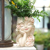 Garden Fairy Flower Pot Ornament Gift Creative Girl Flower Planter for Garden Plants
