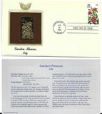 Garden Flowers--Lily--1st day issue-Golden Replica Lily