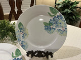 NEW & Rare Set/4 Royal Worcester (RW Essentials) ÒBlue HydrangeaÓ Dinner Plates Hydrangea