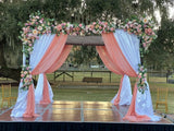 5 foot: Handmade Silk Wedding Flower Arch: Roses, Hydrangeas,ÊPeonies, Fresia Hydrangea