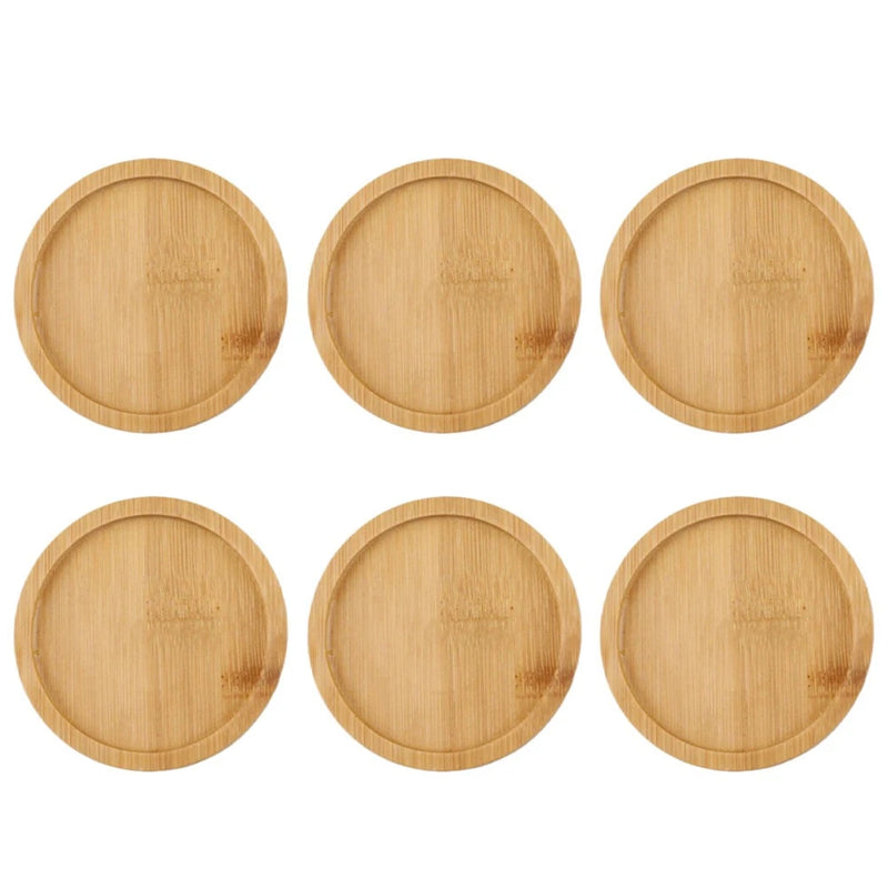 6 Pcs Gardening Accessories for Indoor Plants Planter Pot Bamboo Saucer Flower Garden Plants