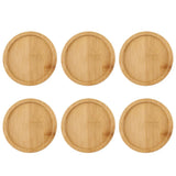 6 Pcs Gardening Accessories for Indoor Plants Planter Pot Bamboo Saucer Flower Garden Plants