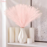 Obbsie 50 Pink Faux Pampas Grass Decor 21.6" Artificial Pompous Grass Pampas Grass