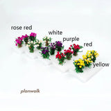 Multicolor HO/OO Scale Miniature Flower Cluster Shrub Plants For Model Railroads Flowering Plants