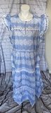 Sail to Sable Hydrangea Printed Flutter Sleeve Midi Dress NWT XL Hydrangea