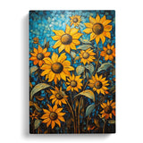 Sunflower Expressionism No.2 Canvas Wall Art Print Framed Picture Home Decor Sunflower