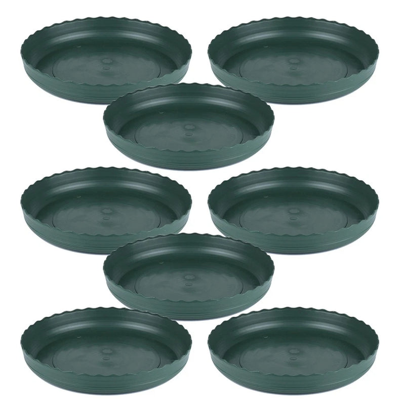 8 Pcs Plant Drip Tray Plastic Pot Saucers Garden Flower Office Desk Garden Plants