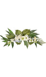LilacHydrangea Greenery Floral Swag with Coneflower and Olive Leaves For Wedding Hydrangea