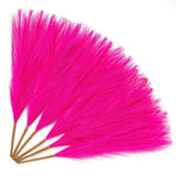 Bright Hot Pink Pampas Grass Decor, 17.7 Inch 6Pcs Faux Pampas Grass, Artific... Pampas Grass
