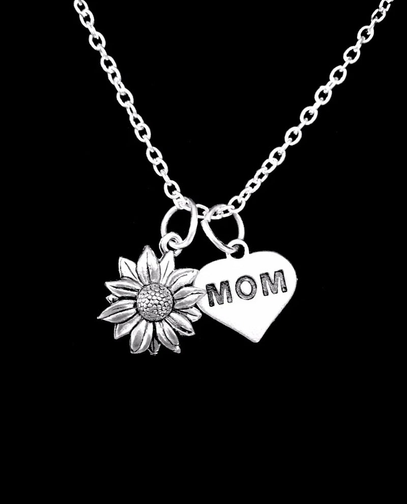 Daisy Sunflower Necklace Flower Mom Nature Mother's Day Gift Charm Jewelry Sunflower