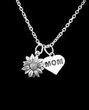 Daisy Sunflower Necklace Flower Mom Nature Mother's Day Gift Charm Jewelry Sunflower