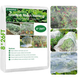 8x26Ft Garden Netting for Raised Bed, Thickened 60 Mesh Bird Netting for Gard... Garden Plants