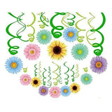 30  Sun Flowers Hanging Swirl Decorations Baby shower decoration Birthday Party Sunflower