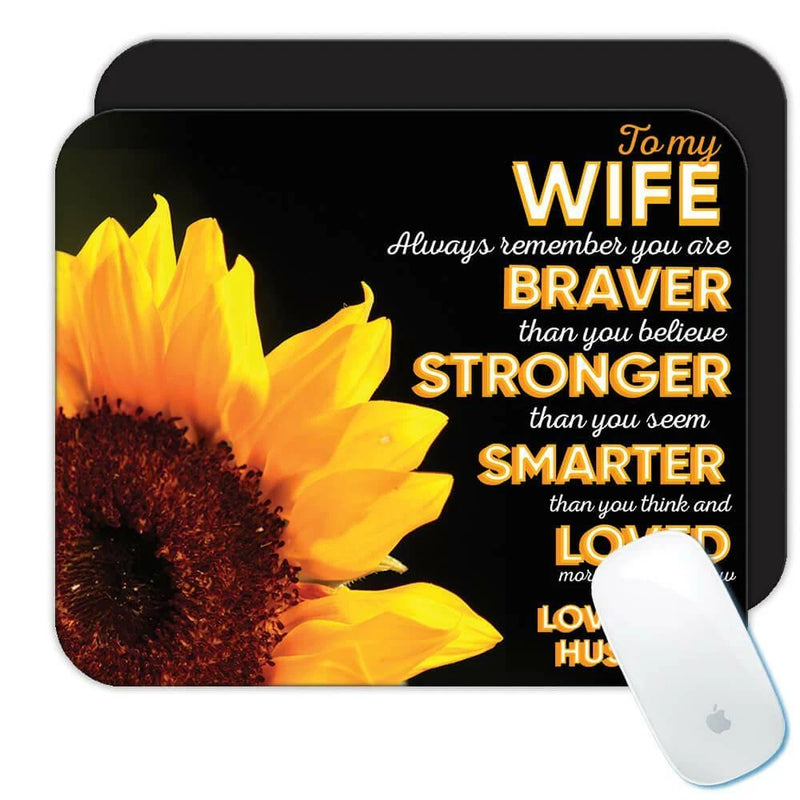 Gift Mousepad : Sunflower For Wife Love Flower Floral Yellow Decor Valentines Sunflower