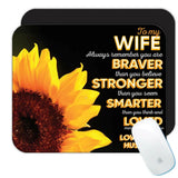 Gift Mousepad : Sunflower For Wife Love Flower Floral Yellow Decor Valentines Sunflower
