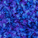 45" Flutterwave (Frozen Iris) Fabric 100% Cotton Digital Print By The Yards Flowering Plants