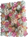 12 Pcs Hydrangeas Flower Wall Panels Artificial Silk Wedding Supply Decor Party Hydrangea
