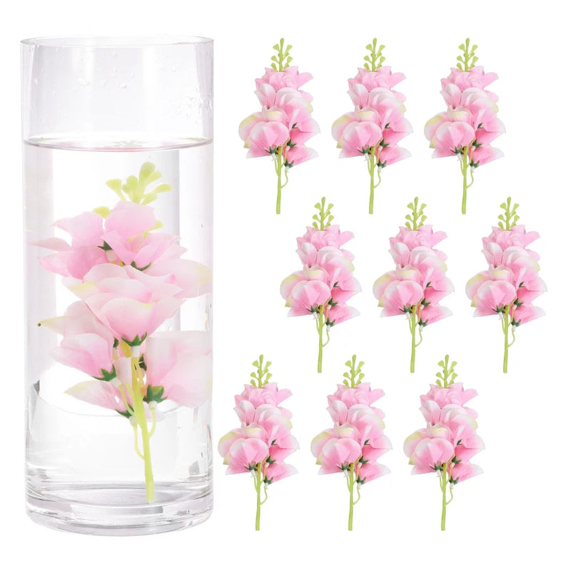 10 Pcs Floating Flowers for Centerpieces Artificial Hydrangea, Light Pink Hydrangea