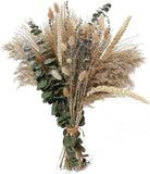 Dried Flowers Bouquet, 17" Pampas Grass Decor Inc Lavender Eucalyptus Pampas Grass