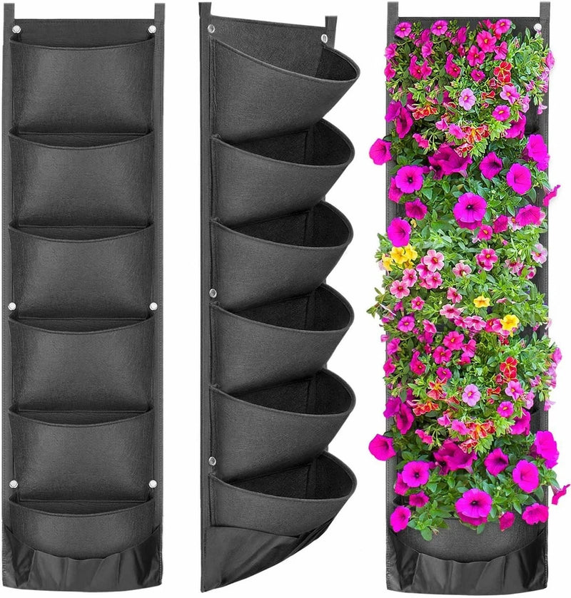 Vertical Hanging Garden Flower Pots Layout Waterproof Wall Mount Hanging Flowerp Garden Plants