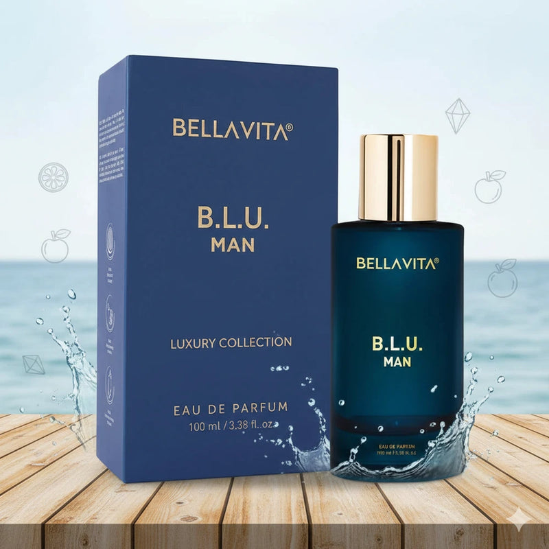 Bella Vita BLU Man Perfume  EAU DE Perfume Long Lasting (100ml) F/S EDP
