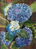 Hydrangea Hortensia flower floral 30 by 40 cm realism oil painting on canvas Hydrangea