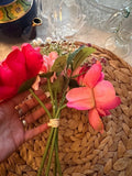 Vintage Artificial Peony Silk Flowers Dark Pink,Flower Arrangement Peony