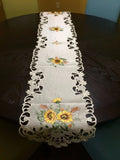 Sunflower Yellow Flower Fall Table Linens Topper Runner Dinning Decor Sunflower