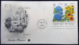 Scott 2996 2997 FDC Hydrangea Rudbeckia Garden Flowers Series STRIP 2 PCS Cachet Hydrangea
