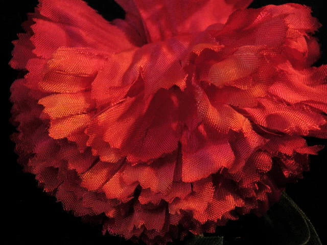 Vintage Millinery Flower Fluffy Carnation Hot Pink IQ8 Carnation
