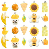 30x Sunflower Lemon Flower Charms Pendants for Jewelry Making Necklace Keychain Sunflower