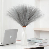Artificial Pampas Grass, 30 Stems Grey Pompas Grass For Vase Filler, 22 Inch Pampas Grass