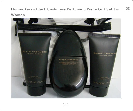 Black Cashmere by Donna Karen  Eau De Parfum Spray 3.4 oz Gift Set EDP