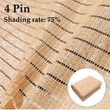 4Pin Beige Sunshade Net Breathable Anti-UV 75% Garden Plants Shading Outdoor Garden Plants