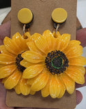 Fashion Sunflower Shaped Yellow Earring , For Female Any Occasion Sunflower
