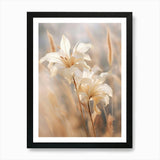 Boho Dried Flowers Lily 2 Art Print Framed Wall Art Poster Canvas Print Picture Lily