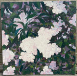 RARE Original JOHN LOUGHLIN 'Pink Hydrangea Bush' FLOWER FLORAL Oil PAINTING Hydrangea