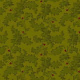 Quiet Grace Leafy Vines Pine by Kim Diehl for Henry Glass Co. 1/2 Yard Flowering Plants